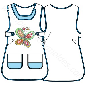 Fashion sewing patterns for UNIFORMS One-Piece School smock lady 9648